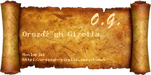 Országh Gizella névjegykártya